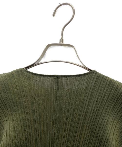 PLEATS PLEASE（プリーツプリーズ）PLEATS PLEASE (プリーツプリーズ) 薄手カーディガン グリーン サイズ:3の古着・服飾アイテム