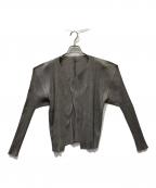 PLEATS PLEASEプリーツプリーズ）の古着「薄手カーディガン」｜グレー