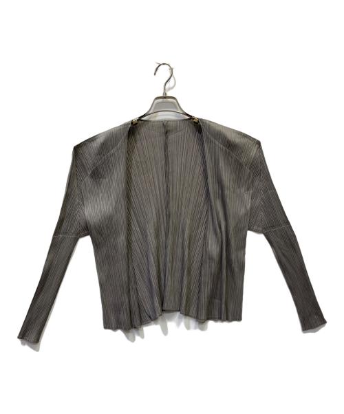 PLEATS PLEASE（プリーツプリーズ）PLEATS PLEASE (プリーツプリーズ) 薄手カーディガン グレー サイズ:4の古着・服飾アイテム