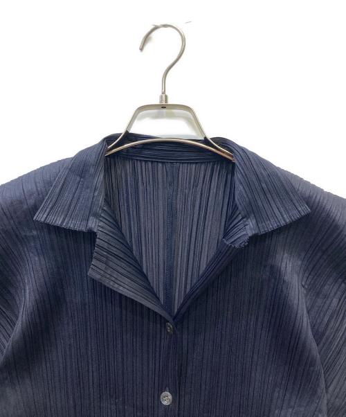 PLEATS PLEASE（プリーツプリーズ）PLEATS PLEASE (プリーツプリーズ) 薄手カーディガン ネイビー サイズ:3の古着・服飾アイテム