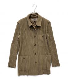 ISSEY MIYAKE（イッセイミヤケ）の古着「プリーツジャケット」｜ブラウン