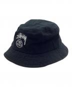 stussyステューシー）の古着「バケットハット」｜ブラック