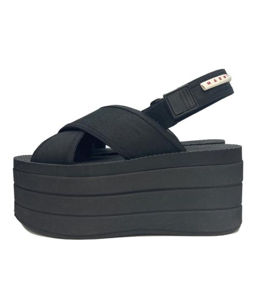 MARNI（マルニ）MARNI (マルニ) プラットフォームサンダル ブラック サイズ:36の古着・服飾アイテム