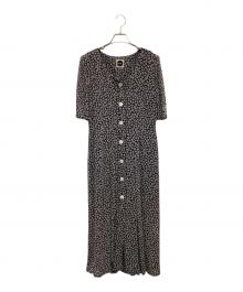 AKRIS punto（アクリスプント）の古着「半袖ワンピース」｜ブラック×ホワイト