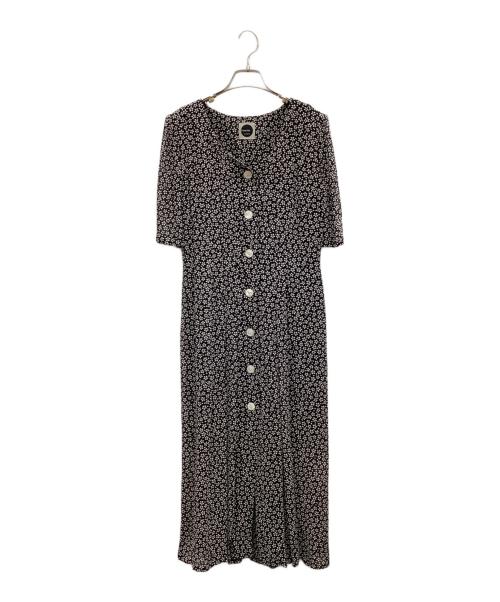 AKRIS punto（アクリスプント）AKRIS punto (アクリスプント) 半袖ワンピース ブラック×ホワイト サイズ:36の古着・服飾アイテム