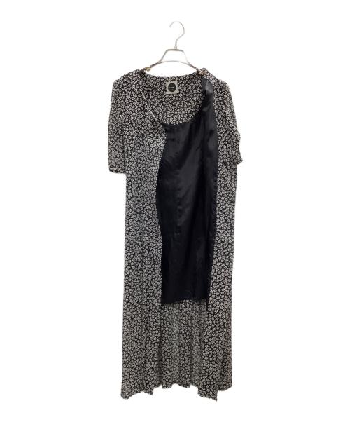 AKRIS punto（アクリスプント）AKRIS punto (アクリスプント) 半袖ワンピース ブラック×ホワイト サイズ:36の古着・服飾アイテム