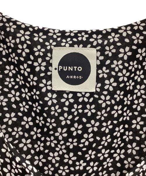 AKRIS punto（アクリスプント）AKRIS punto (アクリスプント) 半袖ワンピース ブラック×ホワイト サイズ:36の古着・服飾アイテム