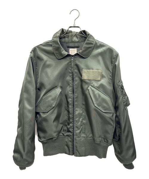 HOUSTON（ヒューストン）HOUSTON (ヒューストン) フライトジャケット カーキ サイズ:LARGEの古着・服飾アイテム