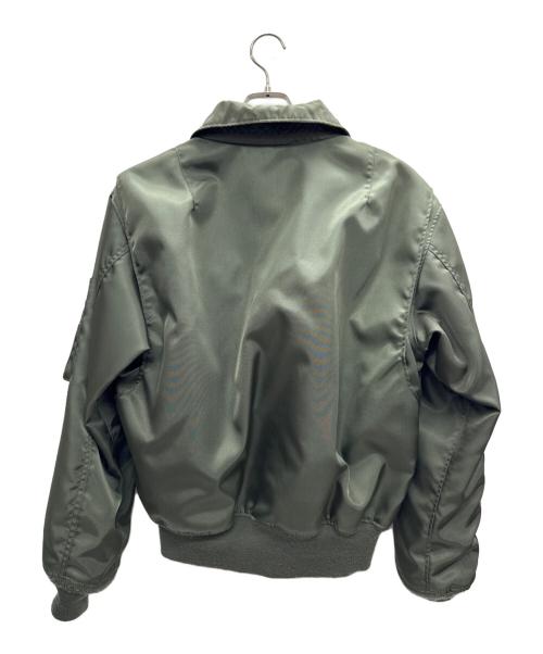 HOUSTON（ヒューストン）HOUSTON (ヒューストン) フライトジャケット カーキ サイズ:LARGEの古着・服飾アイテム