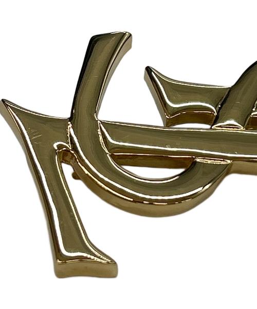 Yves Saint Laurent（イヴサンローラン）Yves Saint Laurent (イヴサンローラン) ロゴブローチ ゴールドカラーの古着・服飾アイテム