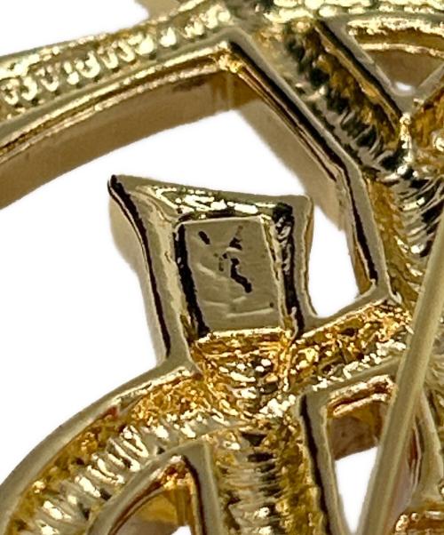 Yves Saint Laurent（イヴサンローラン）Yves Saint Laurent (イヴサンローラン) ロゴブローチ ゴールドカラーの古着・服飾アイテム