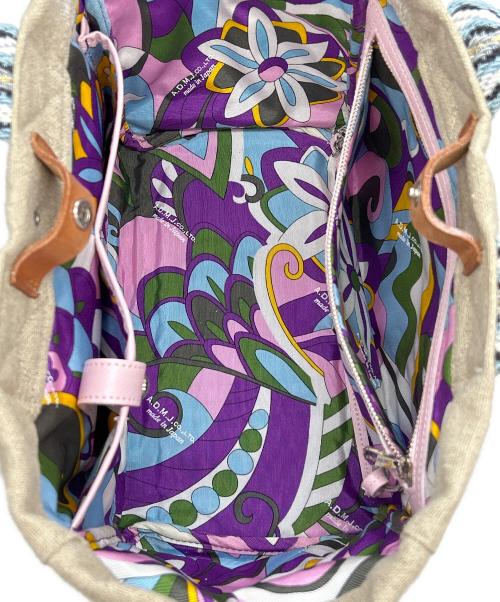 A.D.M.J.（エーディーエムジェイ）A.D.M.J. (エーディーエムジェイ) ガーデントートバッグ ベージュの古着・服飾アイテム