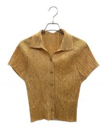 PLEATS PLEASE（プリーツプリーズ）の古着「半袖シャツ」｜イエロー