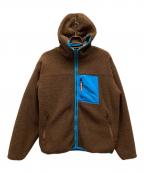 HUFハフ）の古着「ボアジャケット」｜ブラウン×ブルー