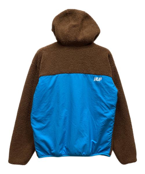 HUF（ハフ）HUF (ハフ) ボアジャケット ブラウン×ブルー サイズ:Sの古着・服飾アイテム