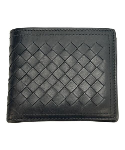 BOTTEGA VENETA（ボッテガベネタ）BOTTEGA VENETA (ボッテガベネタ) 2つ折り財布 ブラックの古着・服飾アイテム