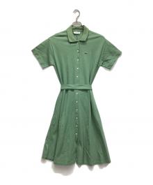 LACOSTE（ラコステ）の古着「半袖ワンピース」｜グリーン