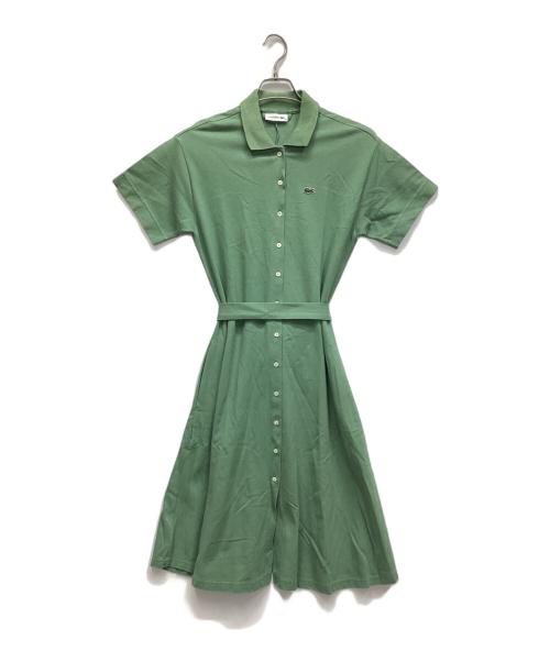 LACOSTE（ラコステ）LACOSTE (ラコステ) 半袖ワンピース グリーン サイズ:34の古着・服飾アイテム