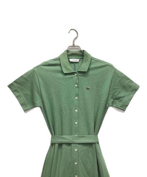 LACOSTE（ラコステ）LACOSTE (ラコステ) 半袖ワンピース グリーン サイズ:34の古着・服飾アイテム