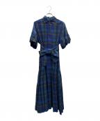 Vivienne Westwood RED LABELヴィヴィアンウエストウッドレッドレーベル）の古着「半袖ワンピース」｜ブルー×グリーン