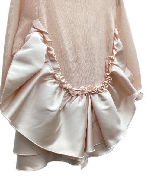 SEVEN TEN by MIHO KAWAHITO（セブン テン バイ ミホ カワヒト）SEVEN TEN by MIHO KAWAHITO (セブン テン バイ ミホ カワヒト) サテンドッキングニット ピンク サイズ:Mの古着・服飾アイテム