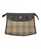 Burberry'sバーバリーズ）の古着「クラッチバッグ」｜ベージュ×ブラウン
