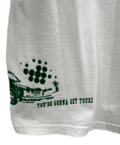 stussy（ステューシー）stussy (ステューシー) 半袖カットソー ホワイト×グリーン サイズ:Mの古着・服飾アイテム