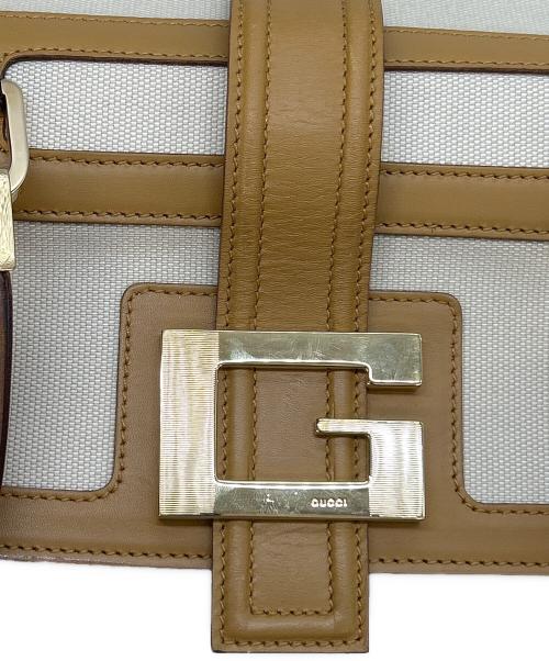 GUCCI（グッチ）GUCCI (グッチ) ワンショルダーバッグ ベージュ×ブラウンの古着・服飾アイテム