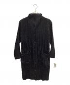 PLEATS PLEASEプリーツプリーズ）の古着「シャギーニットジャケット」｜ブラック