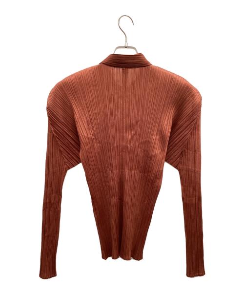 PLEATS PLEASE（プリーツプリーズ）PLEATS PLEASE (プリーツプリーズ) プリーツシャツ ブラウン サイズ:3の古着・服飾アイテム