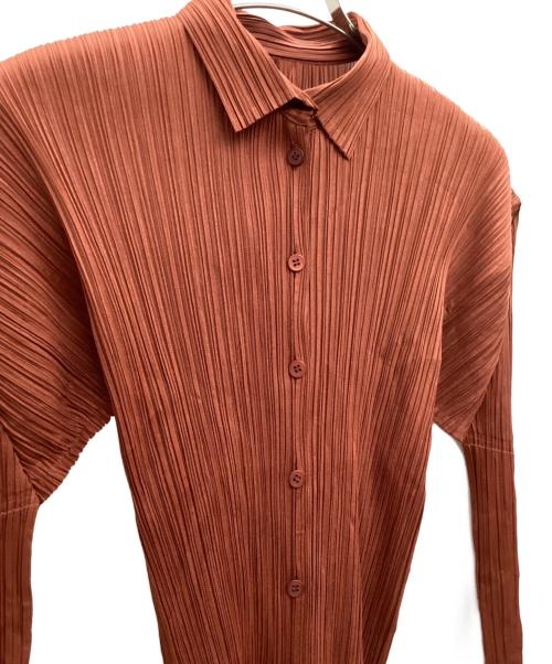 PLEATS PLEASE（プリーツプリーズ）PLEATS PLEASE (プリーツプリーズ) プリーツシャツ ブラウン サイズ:3の古着・服飾アイテム