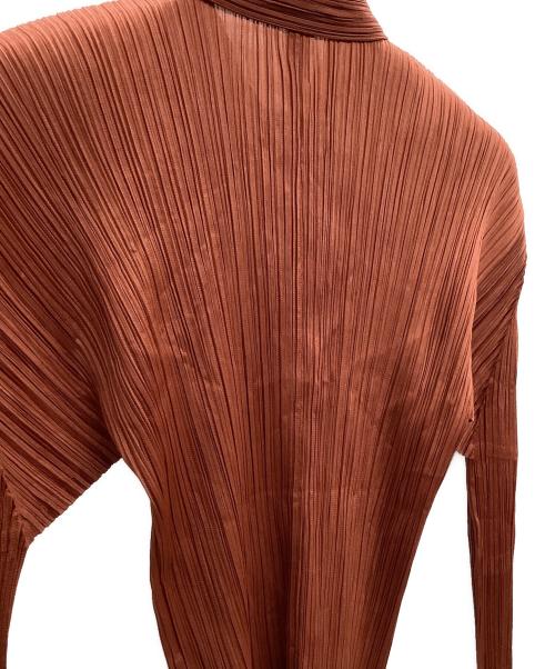 PLEATS PLEASE（プリーツプリーズ）PLEATS PLEASE (プリーツプリーズ) プリーツシャツ ブラウン サイズ:3の古着・服飾アイテム
