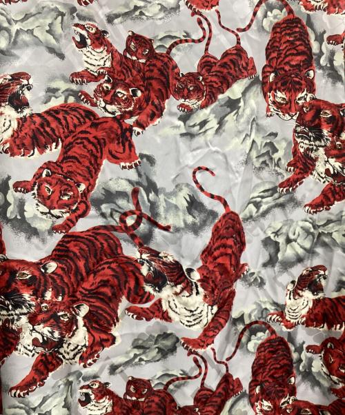 NIPOALOHA（二ポアロハ）NIPOALOHA (二ポアロハ) SILK LONG SLEEVE ALOHA SHIRT(百虎) グレー サイズ:4の古着・服飾アイテム