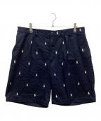 POLO RALPH LAURENポロ・ラルフローレン）の古着「ハーフパンツ」｜ネイビー×ホワイト