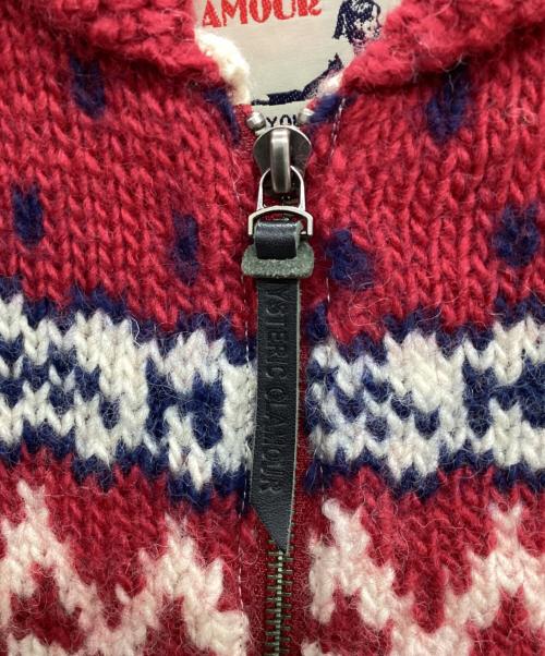 Hysteric Glamour（ヒステリックグラマー）Hysteric Glamour (ヒステリックグラマー) アップルパンダカウチンジャンバー ベージュ×レッド サイズ:FREEの古着・服飾アイテム