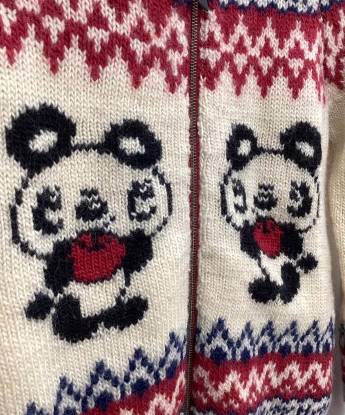 Hysteric Glamour（ヒステリックグラマー）Hysteric Glamour (ヒステリックグラマー) アップルパンダカウチンジャンバー ベージュ×レッド サイズ:FREEの古着・服飾アイテム