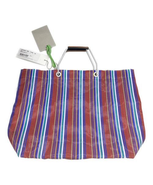 MARNI（マルニ）MARNI (マルニ) ストライプメッシュトートバッグ 未使用品 ブラウン×ブルー 未使用品の古着・服飾アイテム