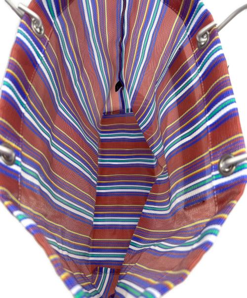 MARNI（マルニ）MARNI (マルニ) ストライプメッシュトートバッグ 未使用品 ブラウン×ブルー 未使用品の古着・服飾アイテム
