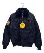 ALPHAアルファ）の古着「インジェクターフライトジャケット」｜ブラック