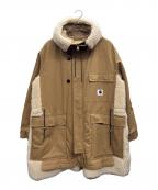 sacai×CarHarttサカイ×カーハート）の古着「Carhartt WIP Canvas Parka Siberian」｜ベージュ×ホワイト
