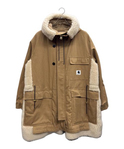 sacai（サカイ）sacai (サカイ) CarHartt (カーハート) Carhartt WIP Canvas Parka Siberian ベージュ×ホワイト サイズ:3の古着・服飾アイテム
