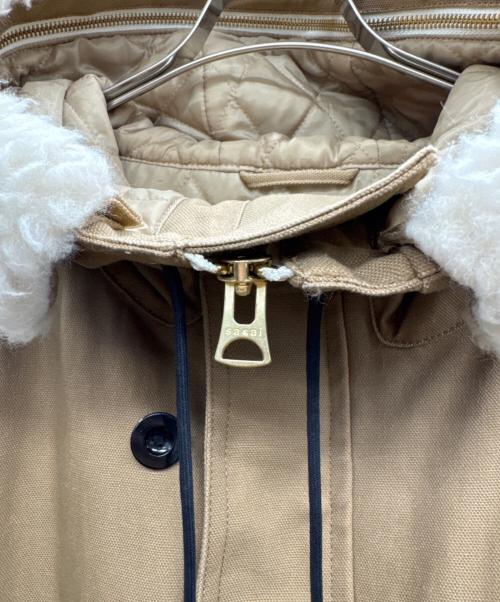 sacai（サカイ）sacai (サカイ) CarHartt (カーハート) Carhartt WIP Canvas Parka Siberian ベージュ×ホワイト サイズ:3の古着・服飾アイテム