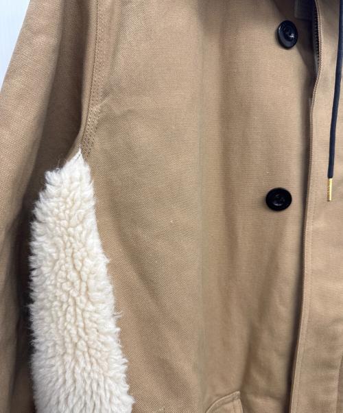 sacai（サカイ）sacai (サカイ) CarHartt (カーハート) Carhartt WIP Canvas Parka Siberian ベージュ×ホワイト サイズ:3の古着・服飾アイテム