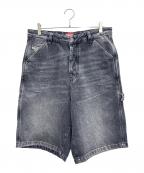 DIESELディーゼル）の古着「ハーフデニムパンツ」｜グレー