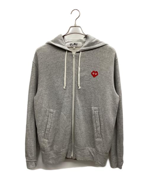 PLAY COMME des GARCONS（プレイコムデギャルソン）PLAY COMME des GARCONS (プレイコムデギャルソン) ジップパーカー グレー サイズ:XLの古着・服飾アイテム