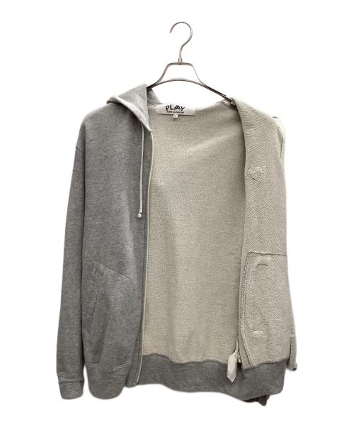 PLAY COMME des GARCONS（プレイコムデギャルソン）PLAY COMME des GARCONS (プレイコムデギャルソン) ジップパーカー グレー サイズ:XLの古着・服飾アイテム