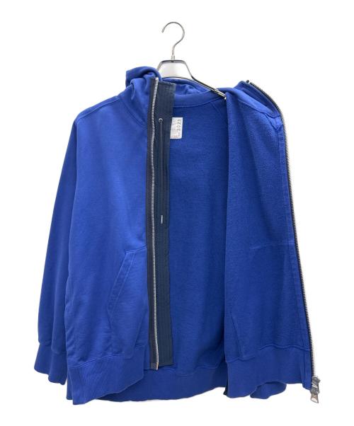 sacai（サカイ）sacai (サカイ) S Sweat Jersey Hoodie ブルー サイズ:3の古着・服飾アイテム