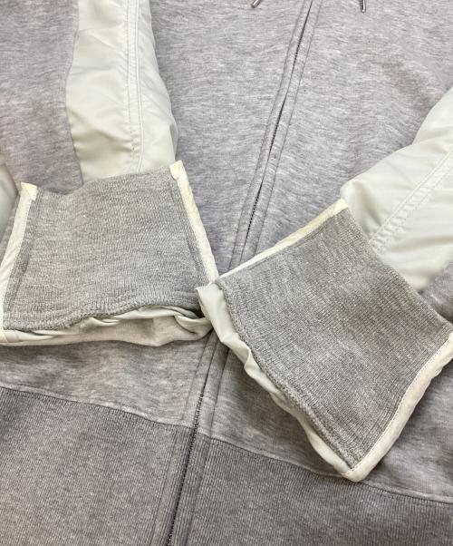 sacai（サカイ）sacai (サカイ) Sponge Sweat x Nylon Twill Hoodie グレー サイズ:3の古着・服飾アイテム