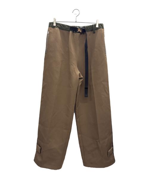 sacai（サカイ）sacai (サカイ) Technical Jersey Pants ブラウン サイズ:3の古着・服飾アイテム