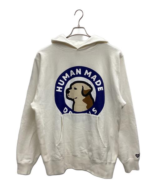 HUMAN MADE（ヒューマンメイド）HUMAN MADE (ヒューマンメイド) プルオーバーパーカー ホワイト×ブルー サイズ:XXLの古着・服飾アイテム